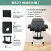 Massage Table, 2 Fold Lash Bed, Massage Bed Portable for Eyelash Extensions, Wide Massage Table with Carrying Bag, Massage Tables with Face Cradle & Handle, Portable Chiropractic Table - Black view 3