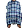 Blue Buffalo Plaid Professional Hair Cutting Cape Salon Barber Apron with Adjustable Snap Closure view 1