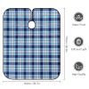 Blue Buffalo Plaid Professional Hair Cutting Cape Salon Barber Apron with Adjustable Snap Closure view 2