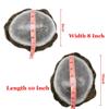 SINGA HAIR PU Toupee for Men Thin Skin Hair Replacement System Injected Knotless Human Hair Pieces 8x10 Full Poly Mens Toupee Black With Gray Hair Units (520# Medium Light Brown With 20% Gray) view 3