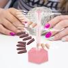 Spiral Nail Display Stand Holder for 60 Nail Tips Acrylic Pink view 3
