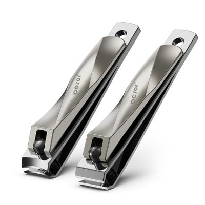 BEZOX Toe Nail Clippers for Women - Straight Blade Toenail Clipper and Curved Blade Fingernail Clippers - Premium Nail Trimmer Cutter for Thick Nails for Seniors - Champagne