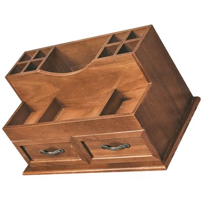 Cabilock Makeup Storage Organizer Wooden Desktop Organizer Drawer Dividers Vintage Style Holder