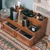 Cabilock Makeup Storage Organizer Wooden Desktop Organizer Drawer Dividers Vintage Style Holder view 2