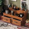 Cabilock Makeup Storage Organizer Wooden Desktop Organizer Drawer Dividers Vintage Style Holder view 3