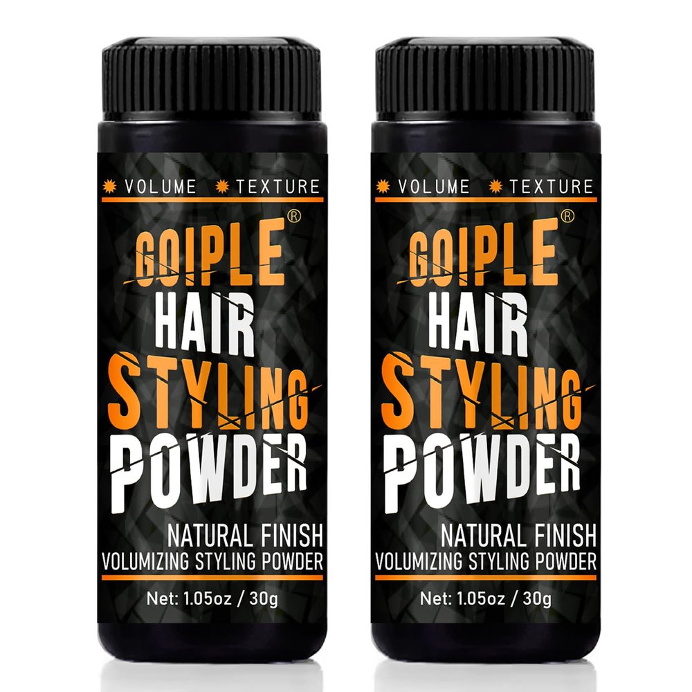 1.05oz Natural Look Volumizing & Texturizing Hair Styling Powder with Flexible Hold - Easy to Apply Texture Powder for Men, No Oil/Greasy/Residue (2pcs)