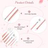 BOSMIOW 10 PCS Professional Stainless Steel Blackhead Remover,Rose Gold Pimple Popper Tool Kit,Comedones Extractor Tools for Removing Pimple,Whiteheads,Acne,Zit,Fat Granules view 2