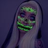 10 Sheets Halloween Glow In The Dark Tattoos Face Luminous Temporary Tattoo Waterproof Last Long Glitter Tattoos Stickers Scary Zombie Makeup Kit For Women Adults Party Supplies view 3