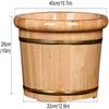 Scpantkend Pedicure Foot Soak Tub Pedicure Bowl Spa Massage Wooden Foot Tub,with Lid with Massager view 2