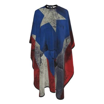 YSYZSDS Crack Puerto Rico Flag Salon Barber Cape - Professional Hairdressing Waterproof Hair Cutting Cape With Adjustable Snap Closure - Haircut Apron For Hair Stylist And Home Use - 55''X66''