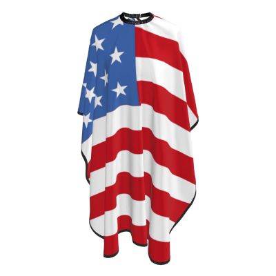 American Flag Salon Barber Cape - Professional Hairdressing Waterproof Hair Cutting Cape With Adjustable Snap Closure-Haircut Apron For Hair Stylist And Home Use-55''X66''