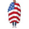 American Flag Salon Barber Cape - Professional Hairdressing Waterproof Hair Cutting Cape With Adjustable Snap Closure-Haircut Apron For Hair Stylist And Home Use-55''X66'' view 2