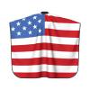 American Flag Salon Barber Cape - Professional Hairdressing Waterproof Hair Cutting Cape With Adjustable Snap Closure-Haircut Apron For Hair Stylist And Home Use-55''X66'' view 3