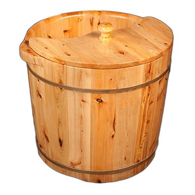 Pedicure Foot Soak Tub Foot Basin for Adults,Foot Soak Bucket with Lid,Foot Bath Spa Tub,Wood Bucket for Pedicure,Foot Tub for Soaking Feet