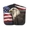 American Flag Bald Eagle Salon Barber Cape - Professional Hairdressing Waterproof Hair Cutting Cape With Adjustable Snap Closure-Haircut Apron For Hair Stylist And Home Use-55''X66'' view 3