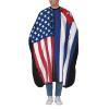 YSYZSDS Usa Cuba Flag Salon Barber Cape - Professional Hairdressing Waterproof Hair Cutting Cape With Adjustable Snap Closure - Haircut Apron For Hair Stylist And Home Use - 55''X66'' view 2