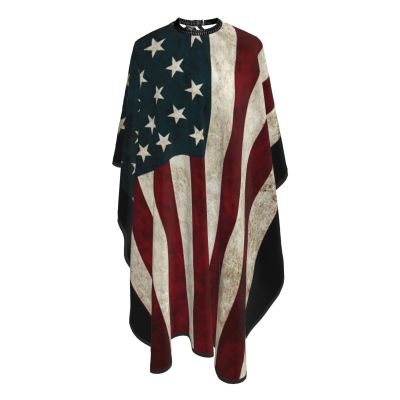 American Flag Salon Barber Cape - Professional Hairdressing Waterproof Hair Cutting Cape With Adjustable Snap Closure-Haircut Apron For Hair Stylist And Home Use-55''X66''