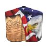 American Flag Patriotic Usa Bald Eagle And Book Salon Barber Cape - Professional Hairdressing Waterproof Hair Cutting Cape With Adjustable Snap Closure-Haircut Apron-55''X66'' view 3