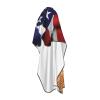 American Flag Patriotic Usa Bald Eagle And Book Salon Barber Cape - Professional Hairdressing Waterproof Hair Cutting Cape With Adjustable Snap Closure-Haircut Apron-55''X66'' view 4
