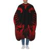 Albanian Flag Salon Barber Cape - Professional Hairdressing Waterproof Hair Cutting Cape With Adjustable Snap Closure-Haircut Apron For Hair Stylist And Home Use-55''X66'' view 2