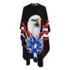 American Flag And Bald Eagle Patriotic Salon Barber Cape - Professional Hairdressing Waterproof Hair Cutting Cape With Adjustable Snap Closure-Haircut Apron For Hair Stylist And Home Use-55''X66'' view 1