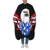 American Flag And Bald Eagle Patriotic Salon Barber Cape - Professional Hairdressing Waterproof Hair Cutting Cape With Adjustable Snap Closure-Haircut Apron For Hair Stylist And Home Use-55''X66'' view 2