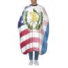 American Flag &Guatemala Salon Barber Cape - Professional Hairdressing Waterproof Hair Cutting Cape With Adjustable Snap Closure-Haircut Apron For Hair Stylist And Home Use-55''X66'' view 2
