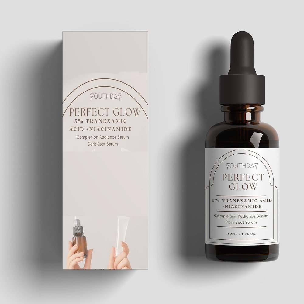 BlueQueen Niacinamide + 5% Tranexamic Acid Serum, Niacinamide Face Serum Perfect Glow, Hydrating Serum for Moisturize Skin, all Skin Type - 1 floz