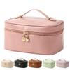 BIVIZKU Portable Cosmetic Makeup Bag, Large Capacity Travel Makeup Case Organizer for Women and Girls Toiletry Bag,Gifts for Travel Holidays Vacation (Pink) view 1