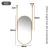 Gold Framed Oval Mirror for Wall - Large Shower Mirror for Bathroom - Ceiling Hanging Home Vanity Shaving Makeup Mirror - Customizable Decorative Mirror - Modern Simple Style ( Size : 40cmx60cm ) view 2