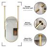 Gold Framed Oval Mirror for Wall - Large Shower Mirror for Bathroom - Ceiling Hanging Home Vanity Shaving Makeup Mirror - Customizable Decorative Mirror - Modern Simple Style ( Size : 40cmx60cm ) view 4
