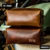 Lifetime Leather Co Personalized Leather Dopp Kit Bag, Handmade in USA, Mens Toiletry Bag, Leather Bag Travel Gift for Him view 4