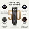 MANSCAPED The Lawn Mower 5.0 Ultra Groin & Body Hair Trimmer  Dual-Head SkinSafe Trimmer & Foil Blades, Waterproof Wet/Dry Groomer, USB-C Rechargeable with Travel Case, Mens Ball Shaver, Black view 2