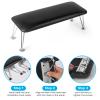 Merterfly Arm Rest for Nails, Sturdy Nails Arm Rest for Nail Tech with Space for Nail Lamp, Reduces Back Pain, Easy Clean Hand Rest for Manicures and Pedicures (Black) view 4