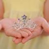 JWICOS Mini Princess Comb Flowers Girls Small Crystal Comb Rhinestone Headband Mini Comb Headpiece Decorations for Women (Silver) view 2