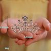 JWICOS Mini Princess Comb Flowers Girls Small Crystal Comb Rhinestone Headband Mini Comb Headpiece Decorations for Women (Silver) view 4