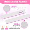 25pcs Nail Files 150 Grit, BLESWIN 150/150 Grit Nail Files, Jumbo Nail Files for Acrylic Nail, Nail Filer for Poly Nail Extension, Double-Sided Emery Board Nail Filer for Manicure, Pedicure view 3
