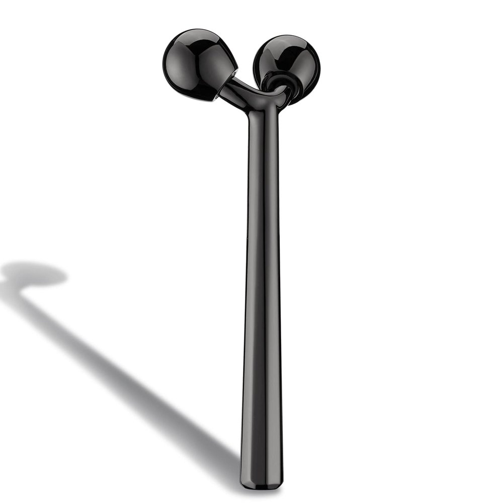 Tekson Face Roller, Facial Metal Massager, Massage Tool for face (Black)