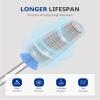 AIRSEE Tungsten Carbide 5 in 1 Acrylic Nail Drill Bit Efile Electric File Machine Head Tip for Manicure Polishing Fast Remove Gel 3/32" Shank 2 Way Professional Tech Use Silver Medium-M+F+XF view 3