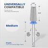 AIRSEE Tungsten Carbide 5 in 1 Acrylic Nail Drill Bit Efile Electric File Machine Head Tip for Manicure Polishing Fast Remove Gel 3/32" Shank 2 Way Professional Tech Use Silver Medium-M+F+XF view 4