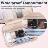 Wedama Toiletry Bag for Women, Medium Cosmetic Travel Bag, Hanging Toiletry Bag for Bathroom, Thickened PVC Waterproof Makeup Bag, Toiletries Bag for Travel Business Trips and Camping, Dark Blue view 3