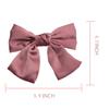 SEVENHEAD Bow Hair Clips Dark Blue Spring Hair Clip 1 Pack Barrettes Large Big Oversized Knot Bowknot Satin French Barrettes Snap Hair Clips Ponytail Holders Accessories for Women Girls Teens view 3