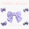 SEVENHEAD Bow Hair Clips Dark Blue Spring Hair Clip 1 Pack Barrettes Large Big Oversized Knot Bowknot Satin French Barrettes Snap Hair Clips Ponytail Holders Accessories for Women Girls Teens view 4