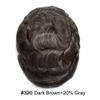 Healthlif Men's Toupee - Super Thin Skin, V-Looped Hair System, Poly Remy Human Hair, 8x10, 90% Density, #320#3 Dark Brown + 20% Grey view 2