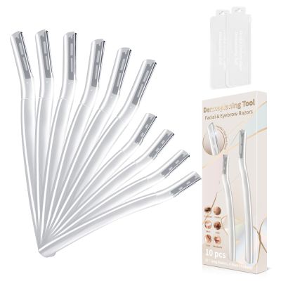 Dermaplane Razor for Women Face, Precision Face Razors for Women, Gentle Exfoliation Microblades for Sensitive Skin, Peach Fuzz Remover, Perfectly Shape Brows