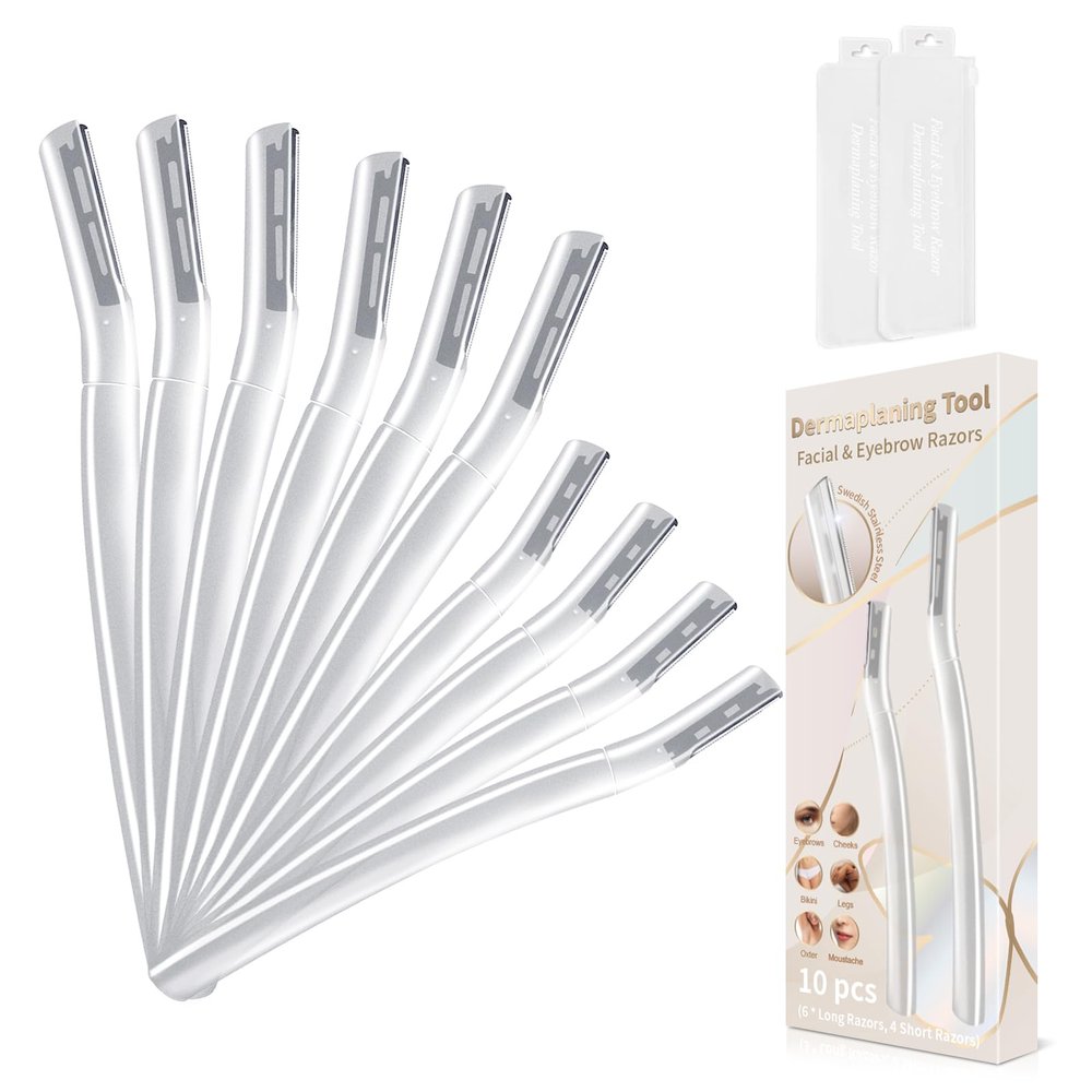 Dermaplane Razor for Women Face, Precision Face Razors for Women, Gentle Exfoliation Microblades for Sensitive Skin, Peach Fuzz Remover, Perfectly Shape Brows