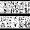 10 Sheets Halloween Temporary Tattoos for Women Men, Horror Black Skull Ghost Spider 3D Fake Tattoos Sticker for Boys Girls Day of The Dead Tattoos Decals Accessories for dia de los muertos Party view 2