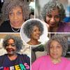 HUA Grey Glueless Wigs Human Hair Wigs for Black Women Grey Short Curly Wigs for Black Women Human Hair Mixed Kinky Curly Wear and Go Glueless Wig Ombre Gray 8 Inch Short Wigs for Older Women view 4