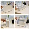 2023 New White Simple and Fashionable Transparent Makeup Bag Large Capacity Storage Bag Portable Advanced Feel Handbag (pink) view 4