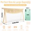 2 Pcs Boho Clear Makeup Bag Cosmetic Zipper Pouch Purse, Clear Toiletry Bags Travel Small Preppy Cute Chenille Letter Bag, Transparent Waterproof Clutch Make Up Organizer Storage Bag for Women Girls view 2